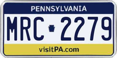 PA license plate MRC2279
