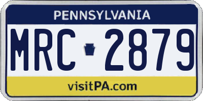 PA license plate MRC2879