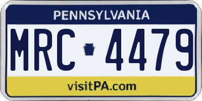 PA license plate MRC4479