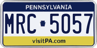 PA license plate MRC5057