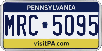 PA license plate MRC5095