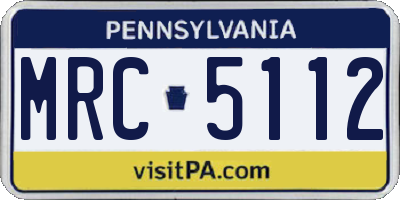 PA license plate MRC5112