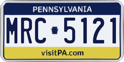 PA license plate MRC5121