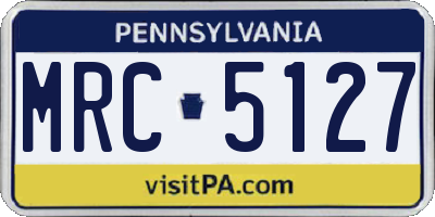 PA license plate MRC5127