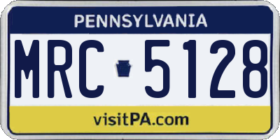 PA license plate MRC5128