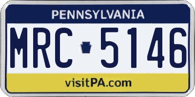 PA license plate MRC5146