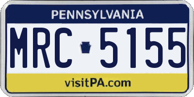 PA license plate MRC5155