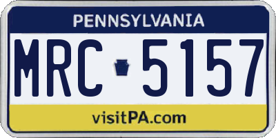 PA license plate MRC5157
