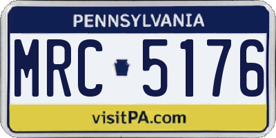 PA license plate MRC5176
