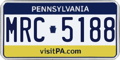 PA license plate MRC5188