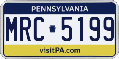 PA license plate MRC5199