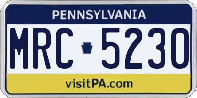 PA license plate MRC5230