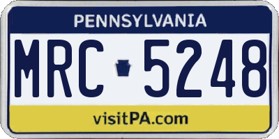 PA license plate MRC5248