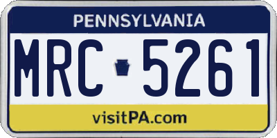 PA license plate MRC5261
