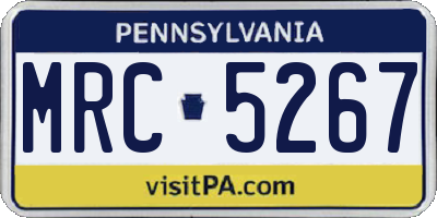 PA license plate MRC5267