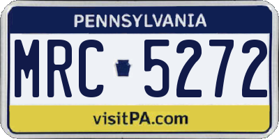 PA license plate MRC5272