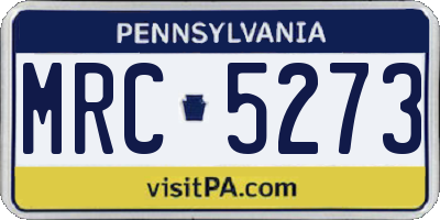 PA license plate MRC5273