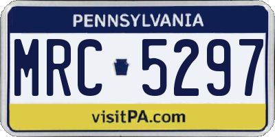 PA license plate MRC5297