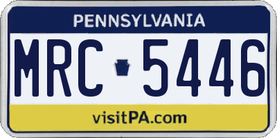 PA license plate MRC5446