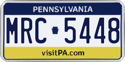 PA license plate MRC5448