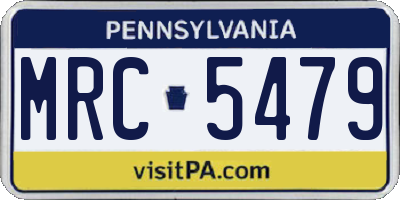PA license plate MRC5479