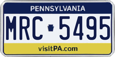 PA license plate MRC5495