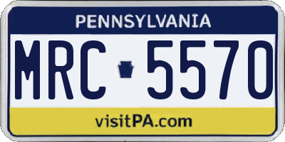 PA license plate MRC5570