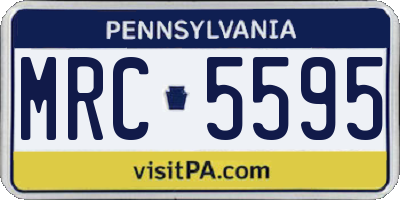 PA license plate MRC5595