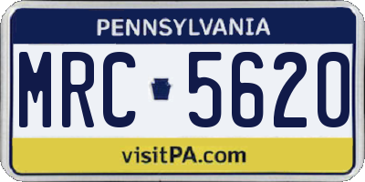PA license plate MRC5620