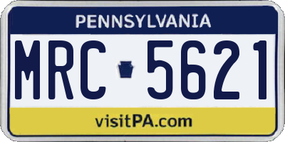 PA license plate MRC5621