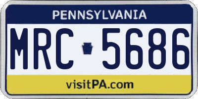 PA license plate MRC5686