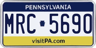 PA license plate MRC5690