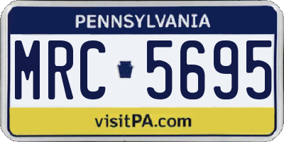 PA license plate MRC5695