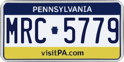 PA license plate MRC5779