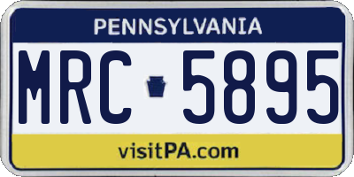 PA license plate MRC5895