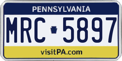 PA license plate MRC5897