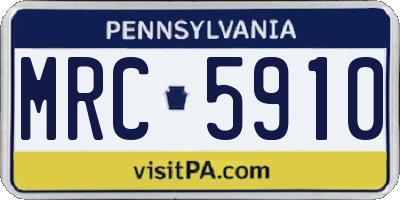 PA license plate MRC5910