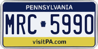 PA license plate MRC5990