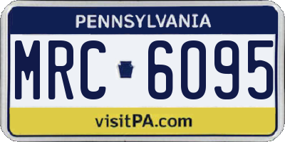 PA license plate MRC6095