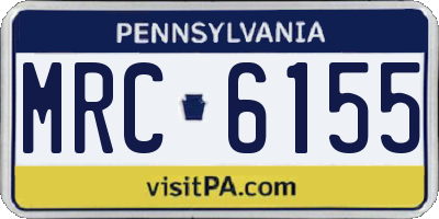 PA license plate MRC6155