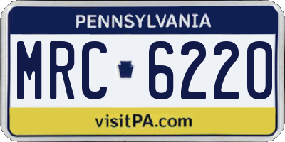 PA license plate MRC6220