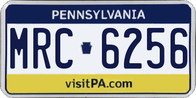 PA license plate MRC6256