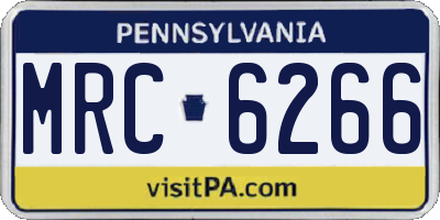 PA license plate MRC6266