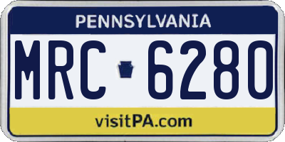 PA license plate MRC6280