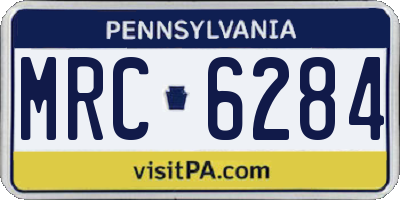 PA license plate MRC6284