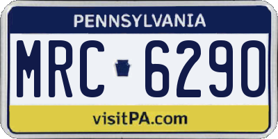 PA license plate MRC6290