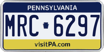 PA license plate MRC6297