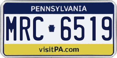 PA license plate MRC6519