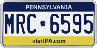 PA license plate MRC6595