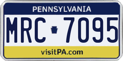 PA license plate MRC7095